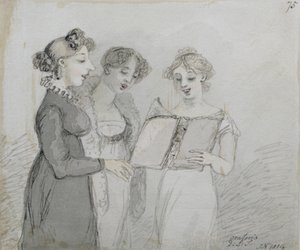 Actuación de oratorio en el Teatro Drury Lane, parte tres de un tríptico, 1814 de John Nixon